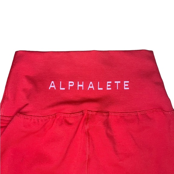 Alphalete Revival R6 Women's High Waisted Leggings Size XSmall Formula Red ❤️✨ - Picture 2 of 3